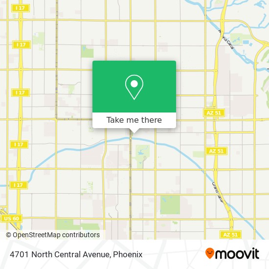 4701 North Central Avenue map