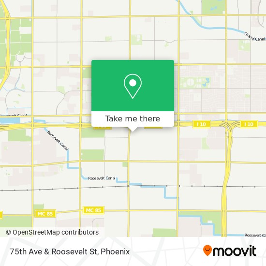 75th Ave & Roosevelt St map