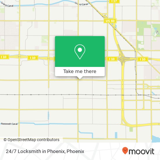 Mapa de 24/7 Locksmith in Phoenix