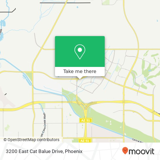 3200 East Cat Balue Drive map