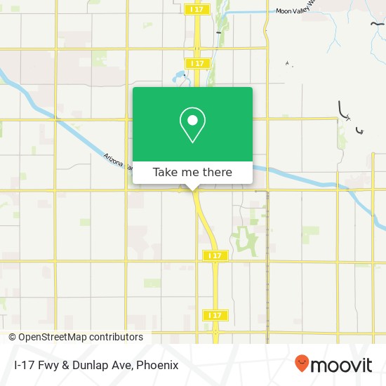 I-17 Fwy & Dunlap Ave map