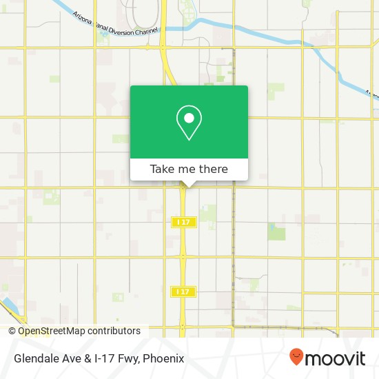 Glendale Ave & I-17 Fwy map