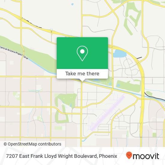 7207 East Frank Lloyd Wright Boulevard map