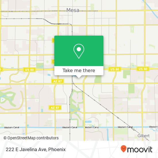 222 E Javelina Ave map