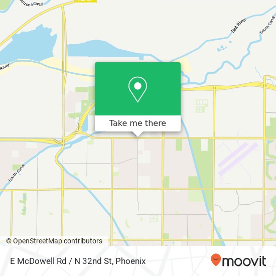 Mapa de E McDowell Rd / N 32nd St