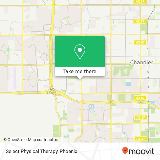 Mapa de Select Physical Therapy