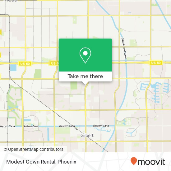 Modest Gown Rental map