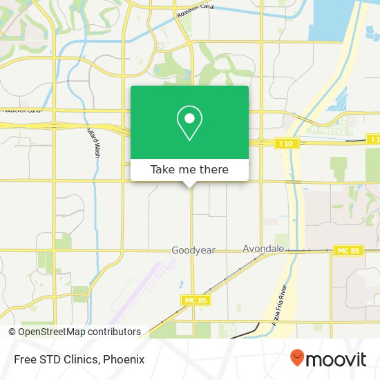 Free STD Clinics map