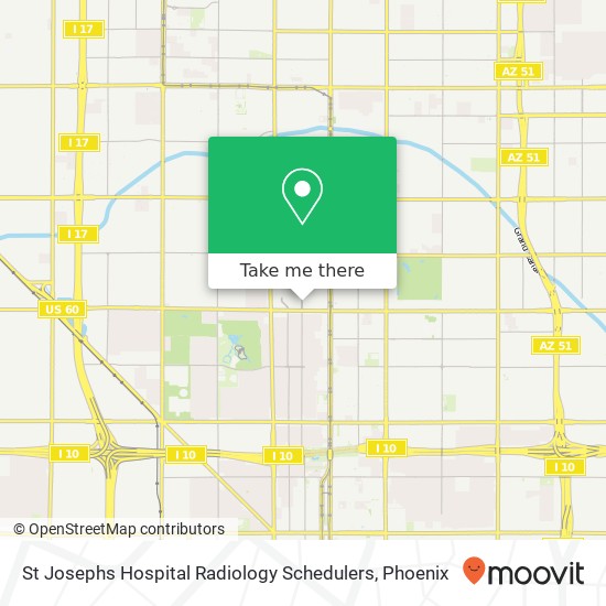 St Josephs Hospital Radiology Schedulers map