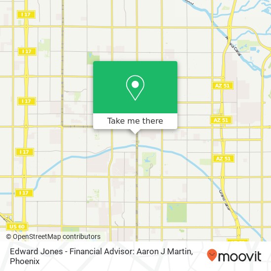 Mapa de Edward Jones - Financial Advisor: Aaron J Martin