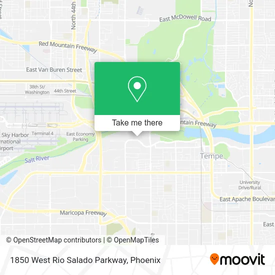 1850 West Rio Salado Parkway map