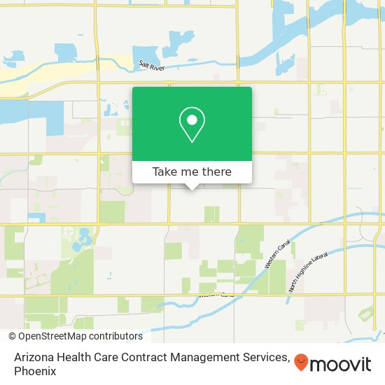 Arizona Health Care Contract Management Services map