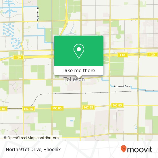 North 91st Drive map