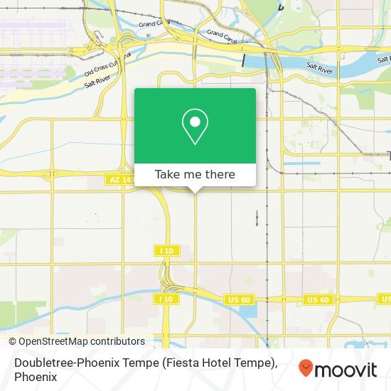 Doubletree-Phoenix Tempe (Fiesta Hotel Tempe) map