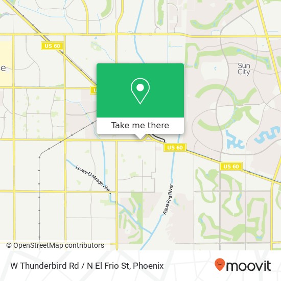 W Thunderbird Rd / N El Frio St map