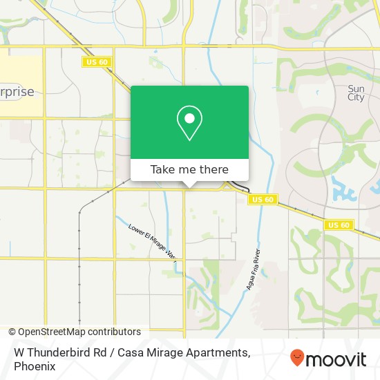 W Thunderbird Rd / Casa Mirage Apartments map