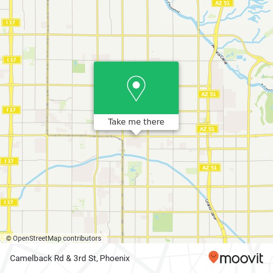 Camelback Rd & 3rd St map