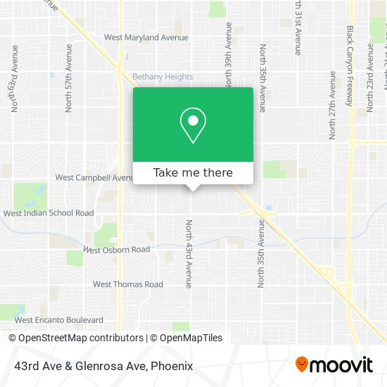43rd Ave & Glenrosa Ave map