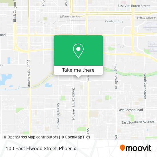 100 East Elwood Street map