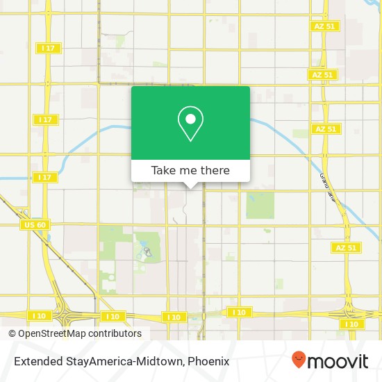 Extended StayAmerica-Midtown map