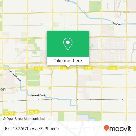 Exit 137/67th Ave/E map