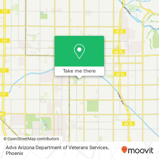 Advs Arizona Department of Veterans Services map