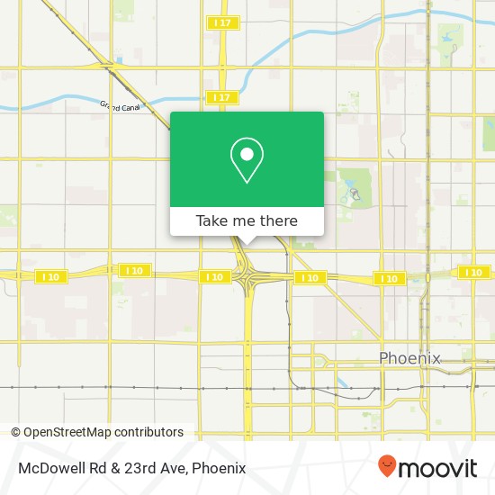 McDowell Rd & 23rd Ave map