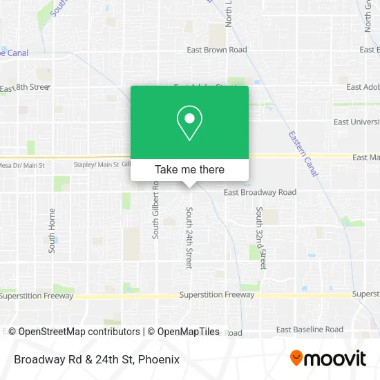 Mapa de Broadway Rd & 24th St