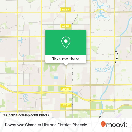 Downtown Chandler Historic District map