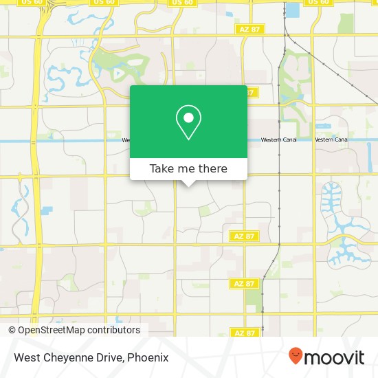 West Cheyenne Drive map