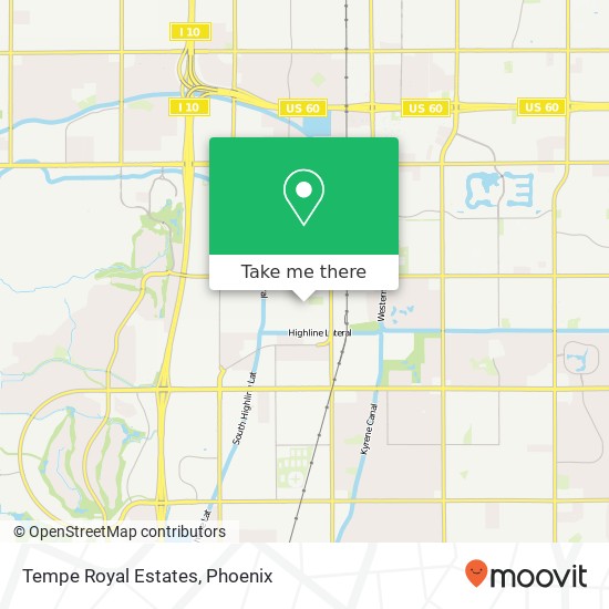 Tempe Royal Estates map