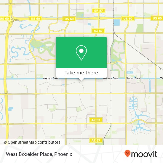 Mapa de West Boxelder Place