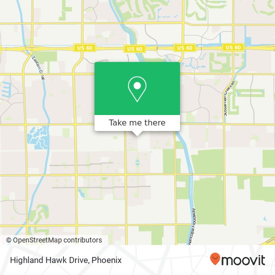 Highland Hawk Drive map