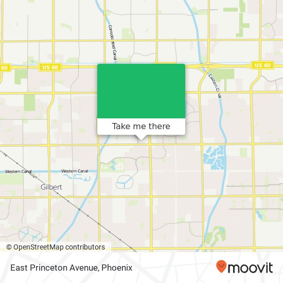 East Princeton Avenue map