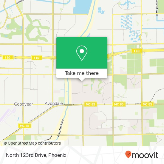 North 123rd Drive map