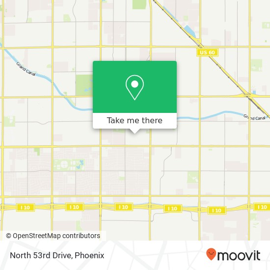 North 53rd Drive map