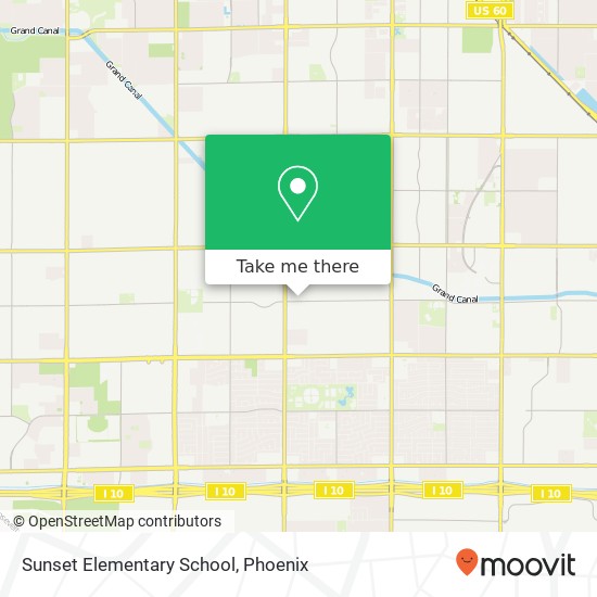 Sunset Elementary School map