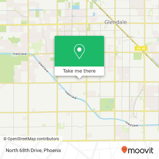 North 68th Drive map