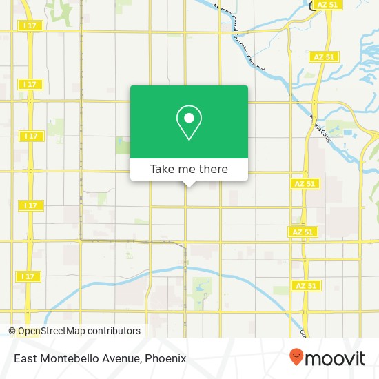 Mapa de East Montebello Avenue