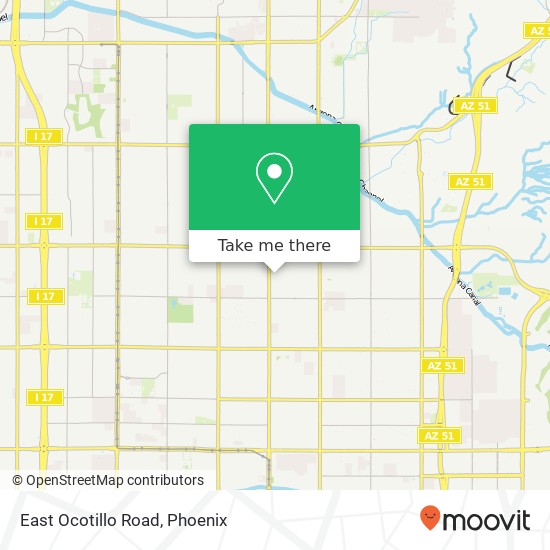 Mapa de East Ocotillo Road