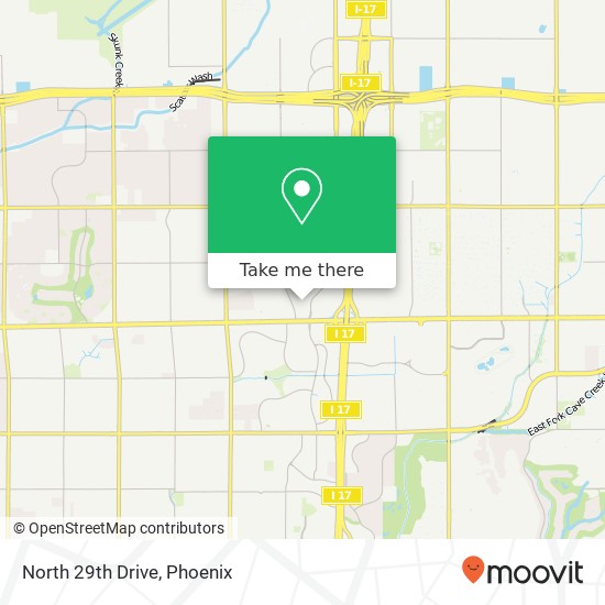 North 29th Drive map