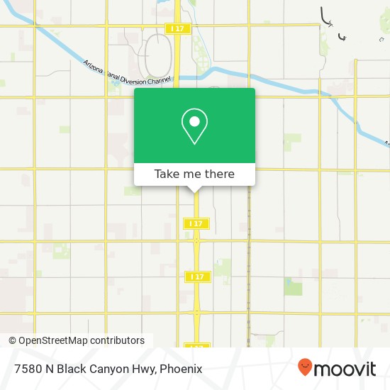 7580 N Black Canyon Hwy map