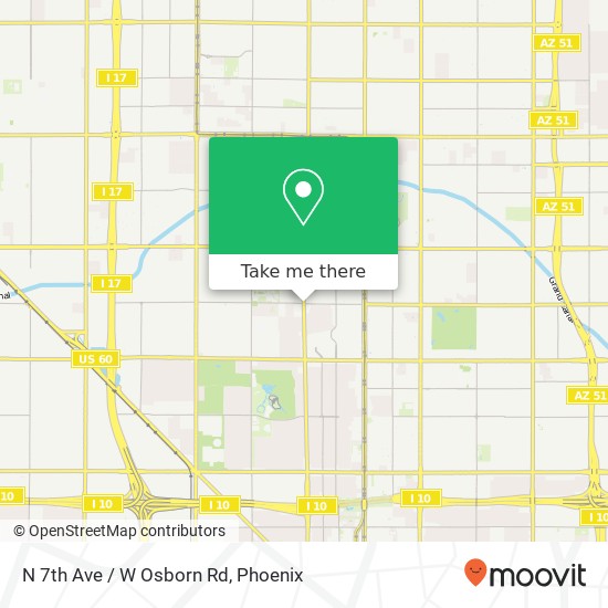 N 7th Ave / W Osborn Rd map