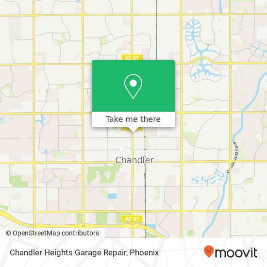 Chandler Heights Garage Repair map