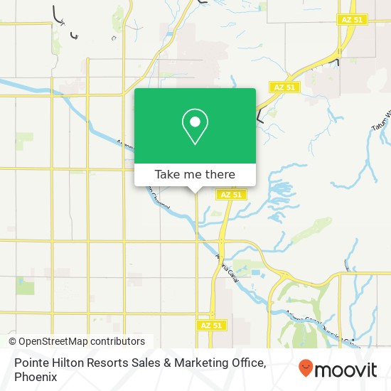 Pointe Hilton Resorts Sales & Marketing Office map
