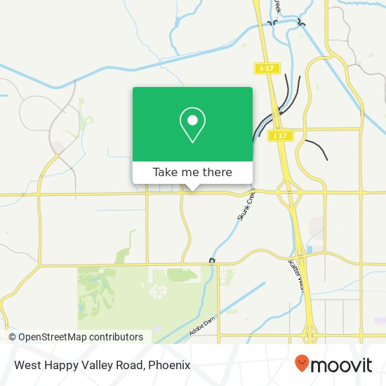 West Happy Valley Road map