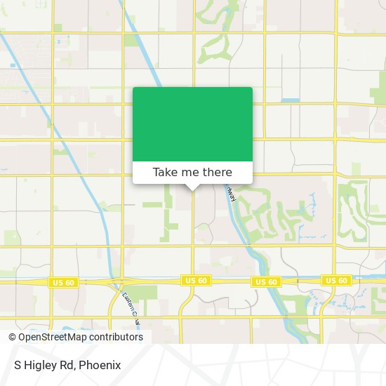 S Higley Rd map