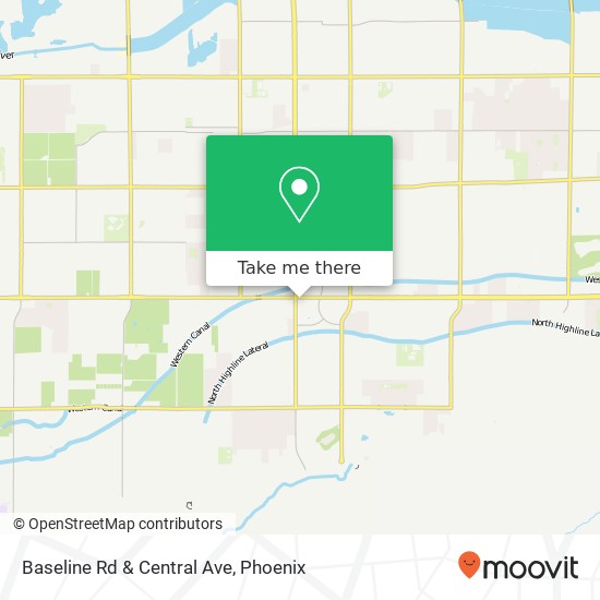 Baseline Rd & Central Ave map