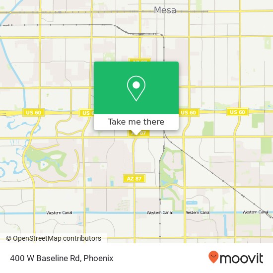 400 W Baseline Rd map