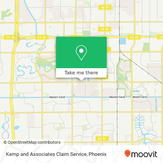 Kemp and Associates Claim Service map